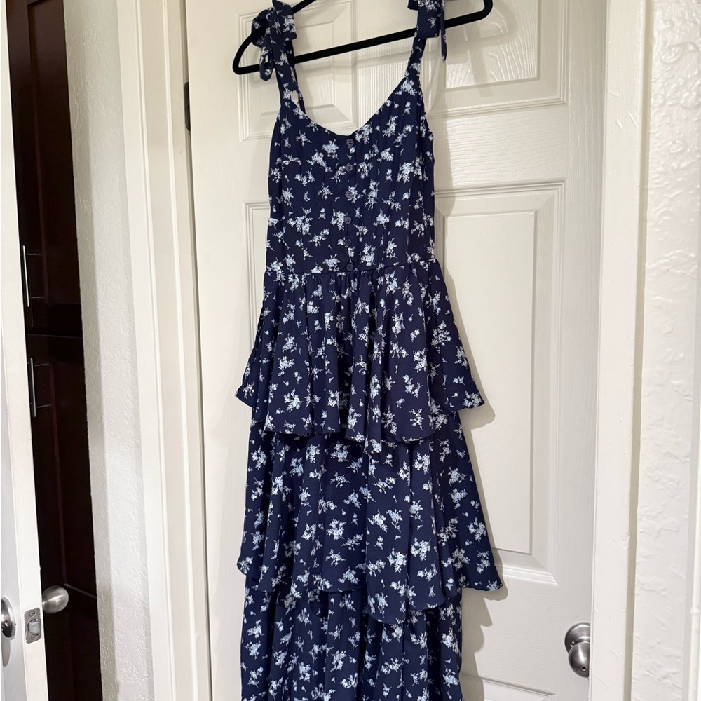 Camille Tiered Bottom Floral Midi Dress
